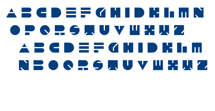 push the button font