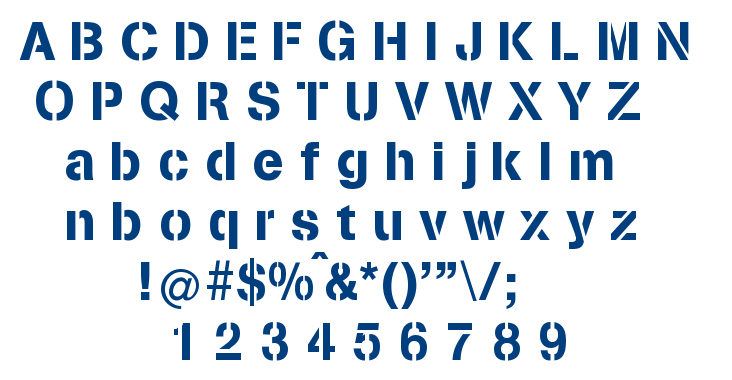 Stencilia font
