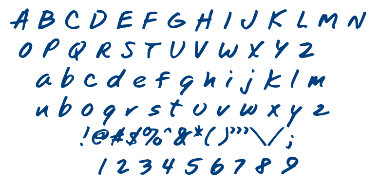 TomsHand font