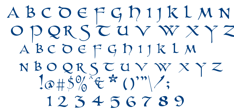 Unzialish font
