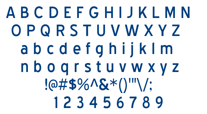 Blue Highway font