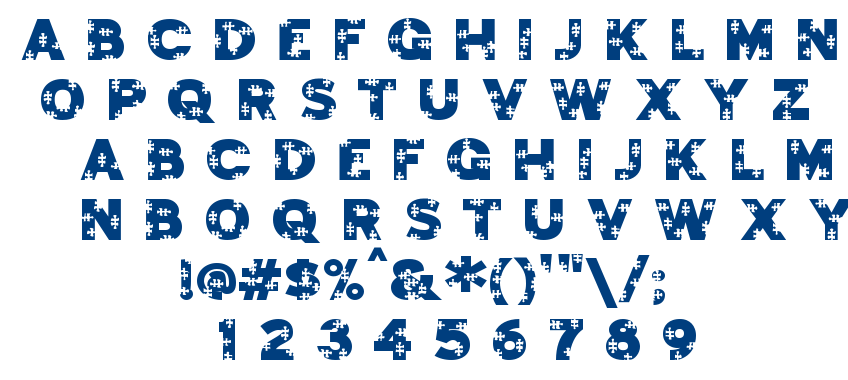 Jigsaw Trouserdrop font