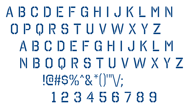 Octin Stencil Free font