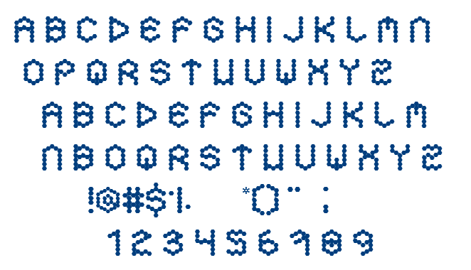 Hexa font
