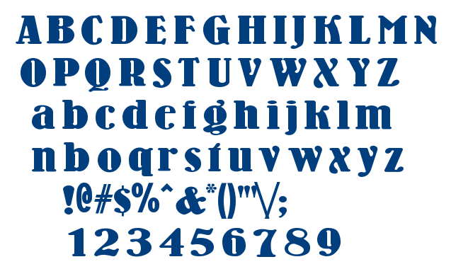 Wooden Nickel Black font