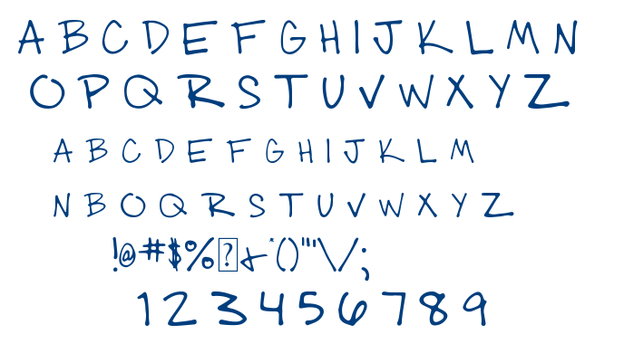 003 Engineer’s Hand font