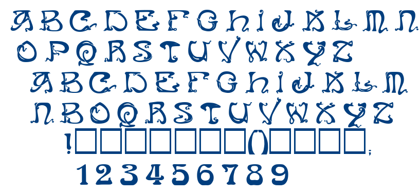 Art Nouveau Caps font