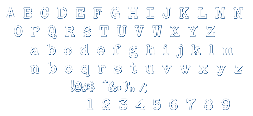 Baltimore Typewriter Beveled font