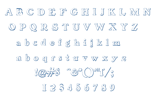 Benjamin Franklin Beveled font