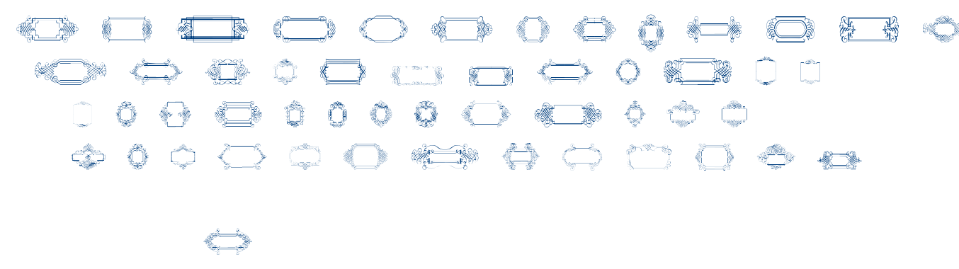 Calligraphic Frames Soft font