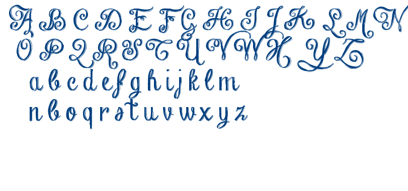 Chalk Hand Lettering Shaded font