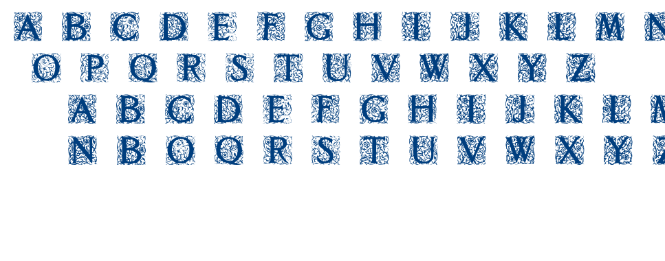 Decorated Roman Initials font