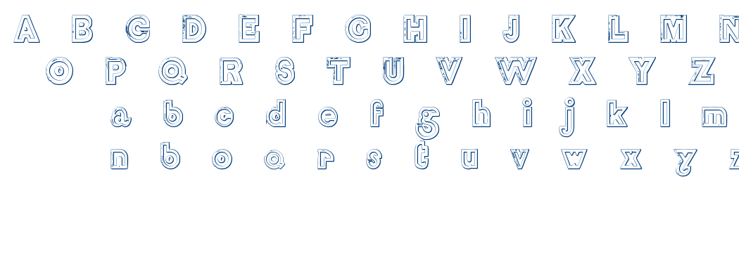 DelamotteLargeRelief Beveled font