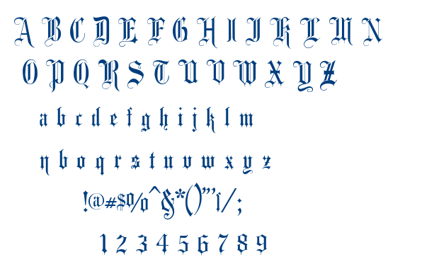 Fancy Card Text font