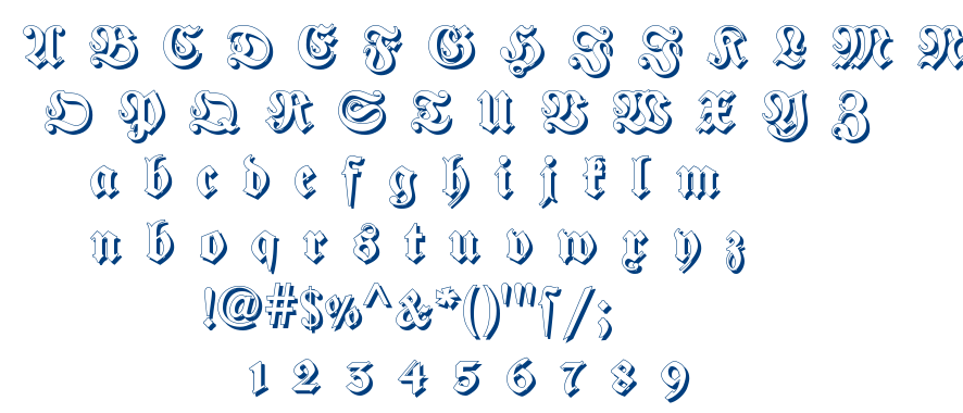 Fraktur Shadowed font