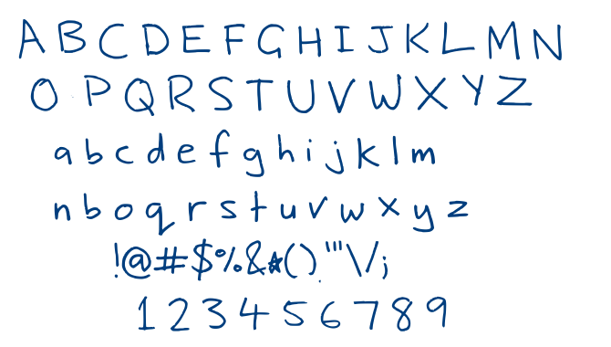 Nic’s Handwriting font