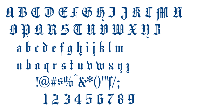 Hansa Gotisch font