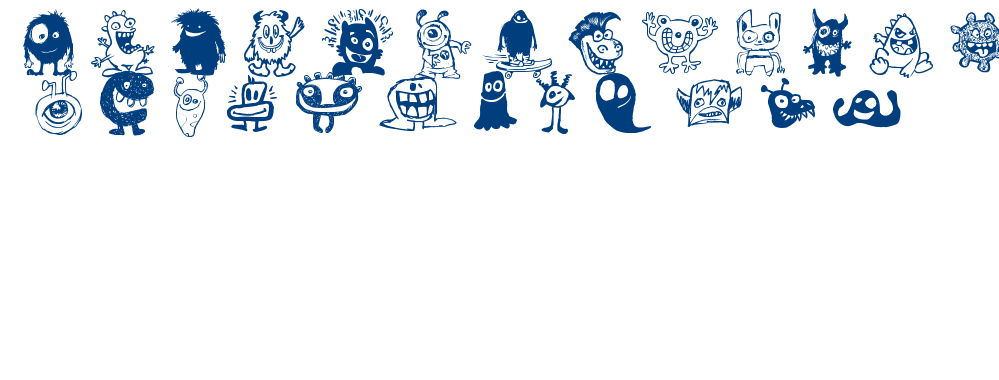 HAPPY MONSTERS font