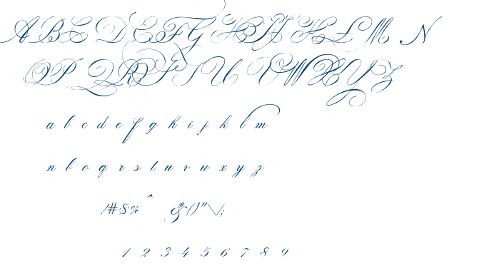 Indenture English Penman font