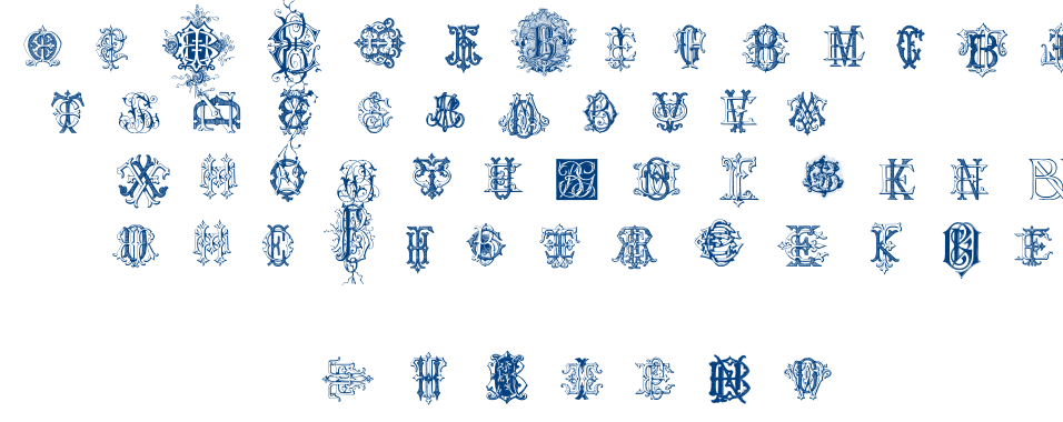 Intellecta Monograms Random Samples Four font