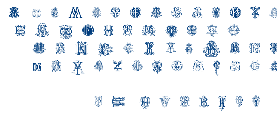 Intellecta Monograms Random Samples Two font