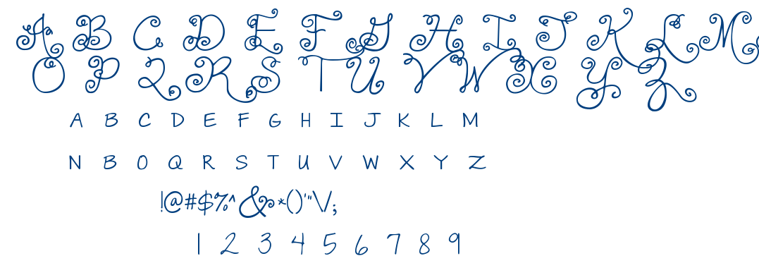 Janda Swirlygirl font