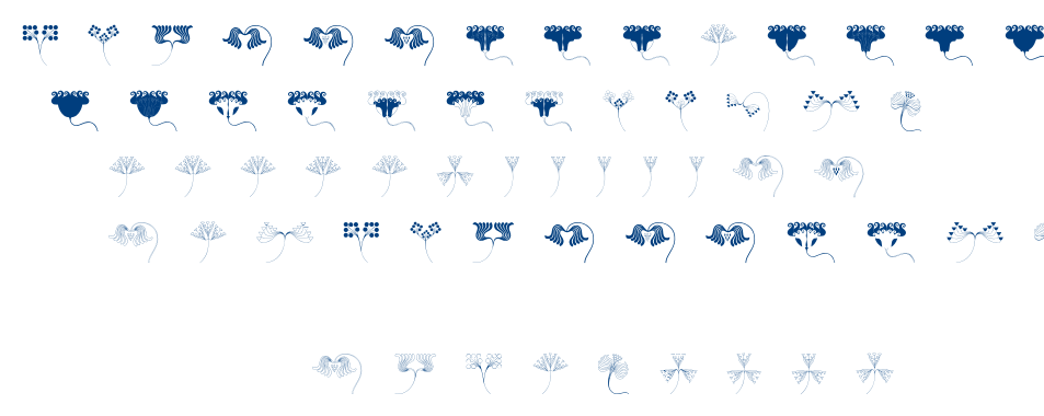 JugendStil Flowers font