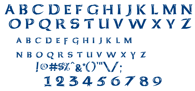 Kelt Caps Freehand font