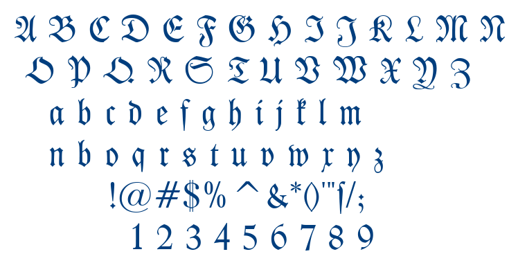Kleist-Fraktur font