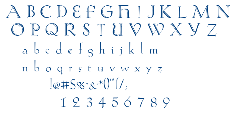 Koch-Antiqua Zier font