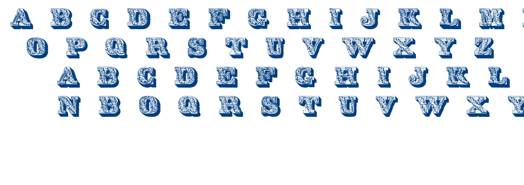 Lettres ombrées ornées font