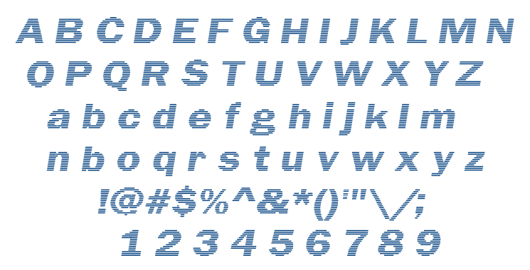 Linear Beam font