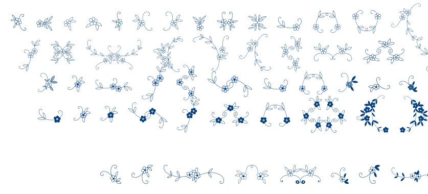 Menina Graciosa Ornaments Two font