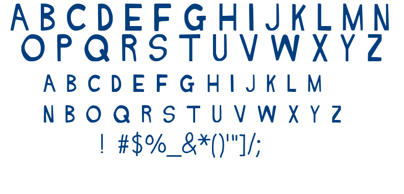 Naked font