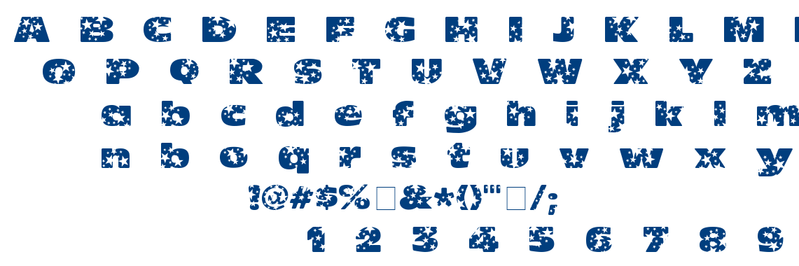 Oh my god stars ! font