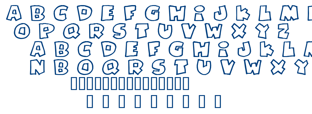 Pizzadude Fat Outline font