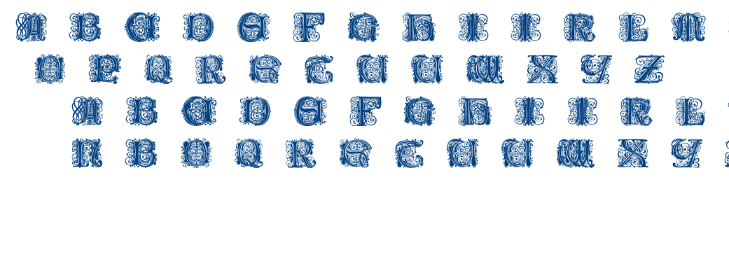 Paulus Franck Initialen font