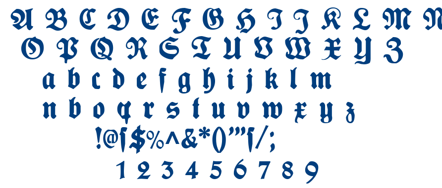 Plakat Fraktur font