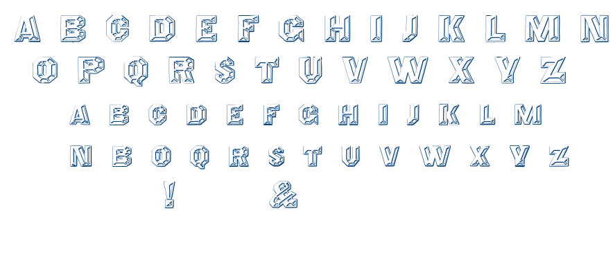 Cristalid / Prismatica font