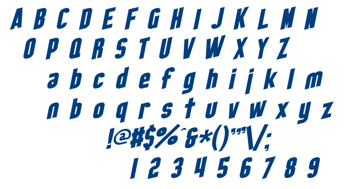SF Obliquities font