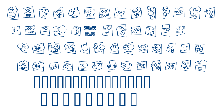 Squareheads font