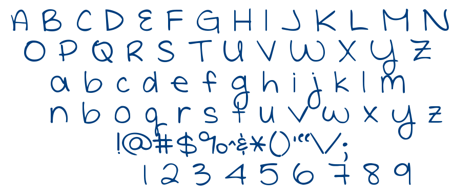 She Paints Me Blue font