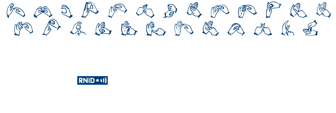 THE HANDS of DEAF font