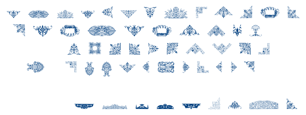 Victorian Free Ornaments font