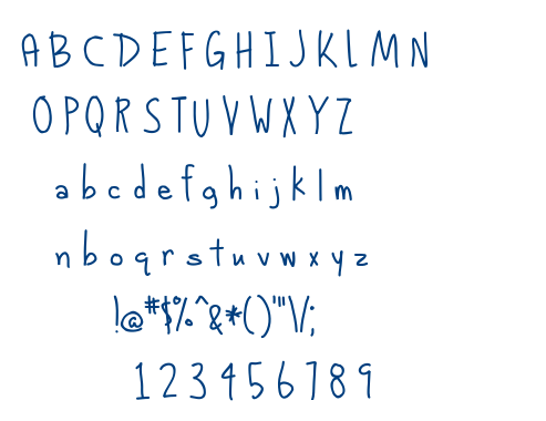 Alphabetized Cassette Tapes font