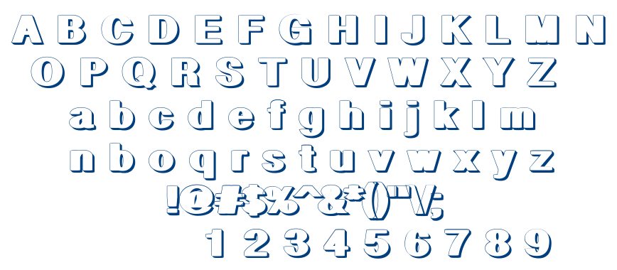 Geometric Shadow PW font