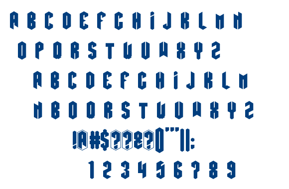 Hexatus font