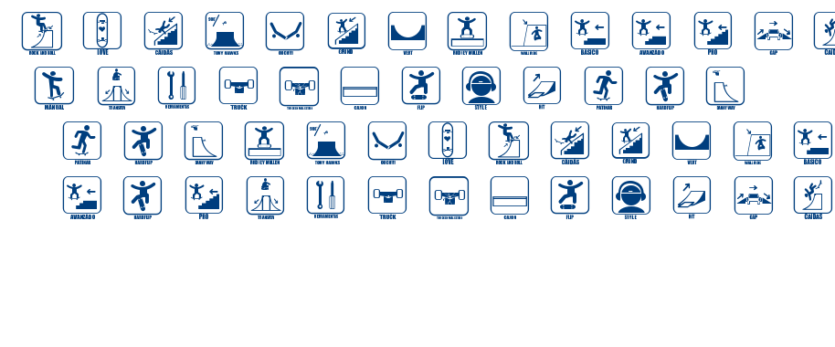 Iconos Skate font