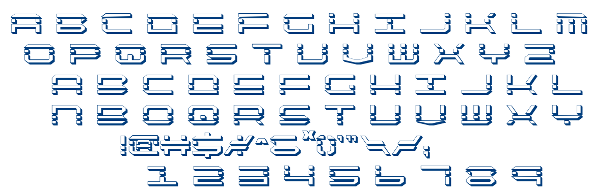 Quick Strike + Tech + Gear + Mark font