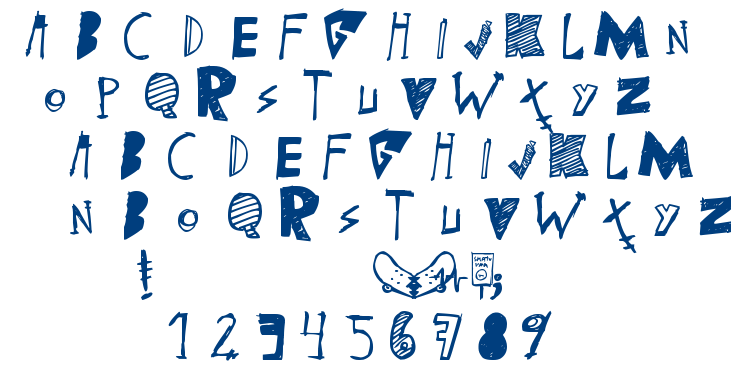 (skateboarding) font